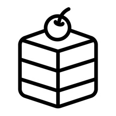Cake Line Icon