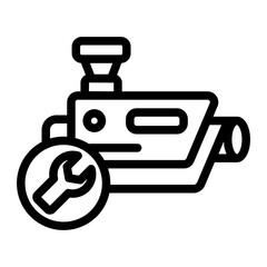 CCTV Repair Line Icon