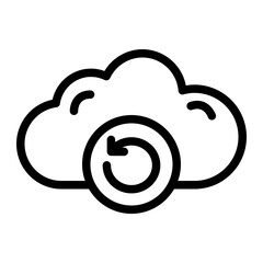 Cloud Recovery Line Icon