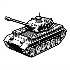 m45 battle tank on white background