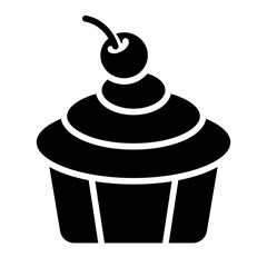 Cupcake Solid Icon