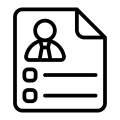 Curriculum Vitae Line Icon