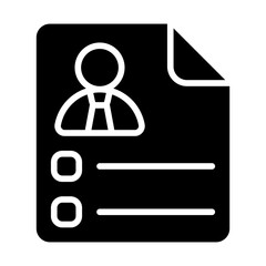 Curriculum Vitae Solid Icon