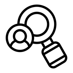 Customer Research Line Icon