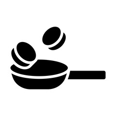 Fried Cassava Solid Icon