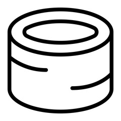 Half Cassava Line Icon