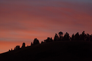 Fire lookout tower- Sunset