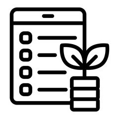 Item Investment Line Icon