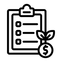 List Investment Line Icon