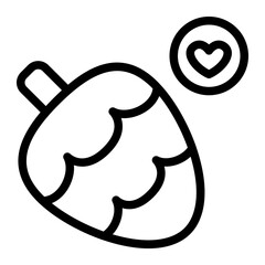 Like Pinecone Line Icon
