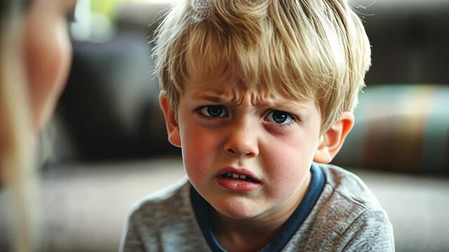 Upset Child Expressing Discontent
