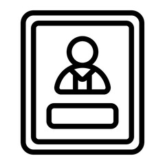 Online Hiring Line Icon