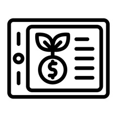 Online Investment Line Icon