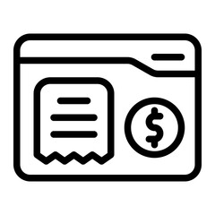 Payment Web Line Icon