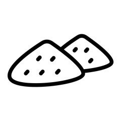 Powder Sugar Line Icon