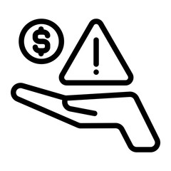Risk Management Line icon