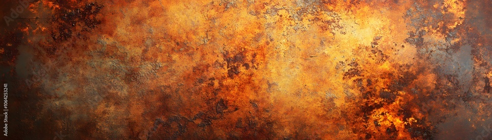 Poster abstract textured surface with rust and orange hues