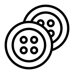 Sewing Buttons Line Icon