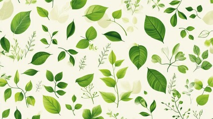 leaf pattern with different green shades, nature and eco-friendly theme