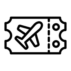 Ticket Travel Line Icon