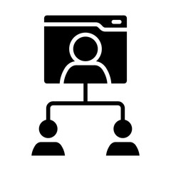 Virtual Event Solid Icon
