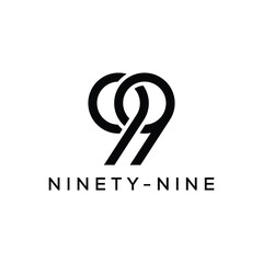 Number 99 logo design, with ninety-nine icon vector concept