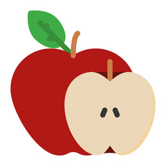 Apple icon in Color Fill. Flat Style