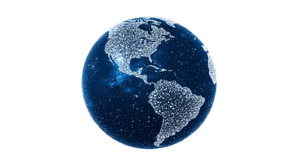 Abstract Globe Made of Stars