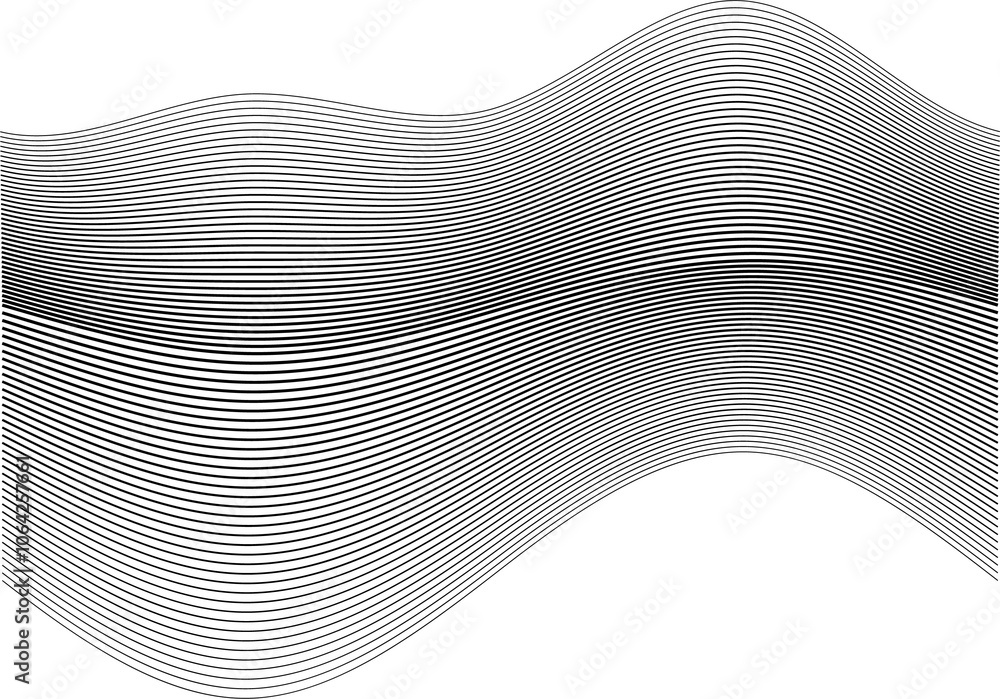 Poster abstract vector background with wavy lines