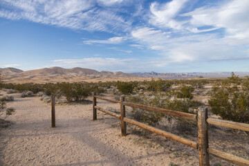 Walking path to Kelso Dunes, Mojave National Preserve, California