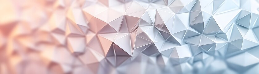 Abstract Geometric Pattern of White and Pink Triangles