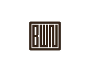 BWN logo design vector template. BWN