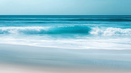 Obraz premium Blended blue and turquoise background soft and wave-