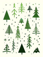 Obraz premium Minimalist Holiday Design Card