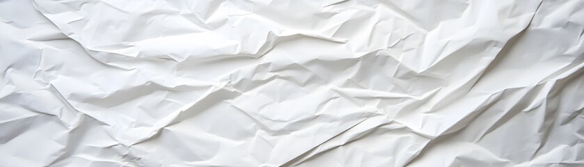 Fototapeta premium Crumpled White Paper Texture