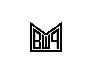 Fototapeta premium BWQ logo design vector template. BWQ