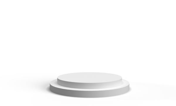 White isolated podium stage stand showcase object step exhibition advertisement product studio dais abstract design modern graphic template platform pedestal clean merchandise round circle feature 