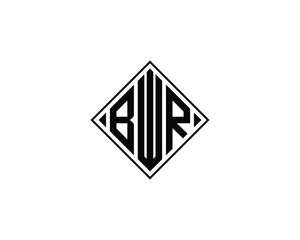 BWR logo design vector template. BWR