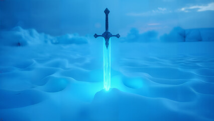 Legendary Sword in Icy Tundra