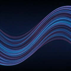 Obraz premium abstract blue and purple curved lines on dark background