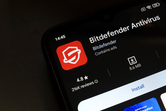 November 4, 2024, Brazil. In this photo illustration, the Bitdefender Antivirus app logo is displayed on a smartphone screen.