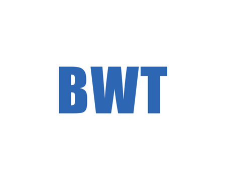 BWT Logo design vector template. BWT
