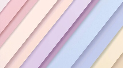 Fototapeta premium Elegant simple vector gradient background with diagonal lines in pastel pink, purple, blue, white, and light yellow shades. 