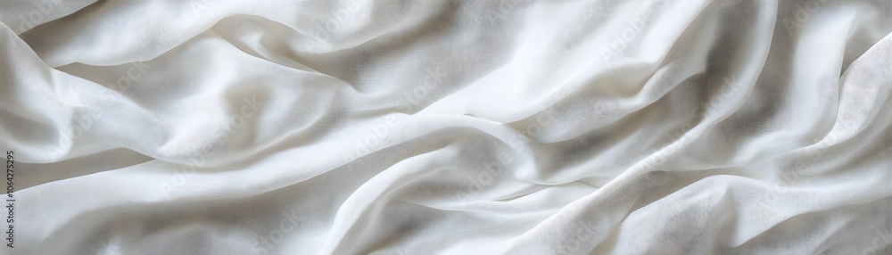 Poster abstract white fabric with wrinkles and texture