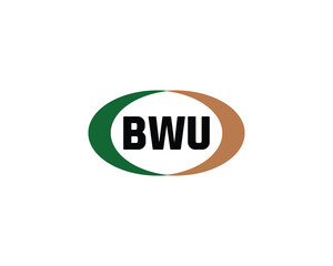 BWU logo design vector template. BWU