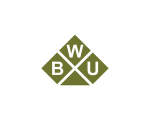 BWU logo design vector template. BWU