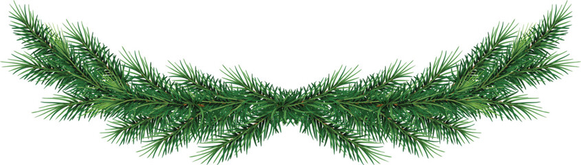 Christmas tree garland isolated on transparent background. Christmas tree garland decoration or holiday designs. Eps 10 © 151115