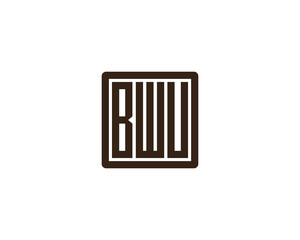 BWU logo design vector template. BWU