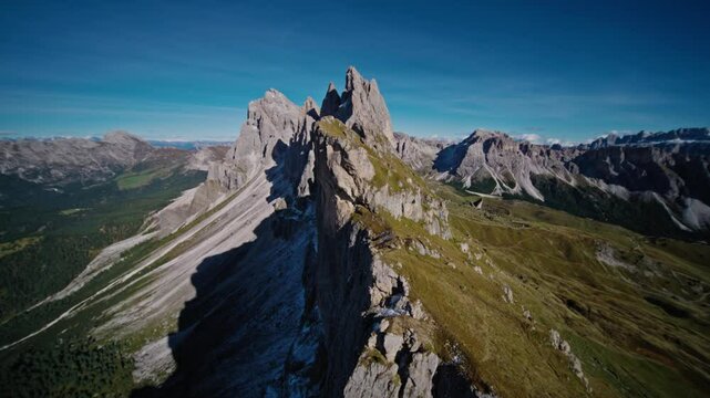 italy seceda moutain top view landscape