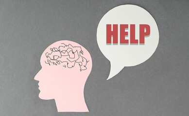 Anxiety stress in brain, overload in mind. Depression, adhd, ocd